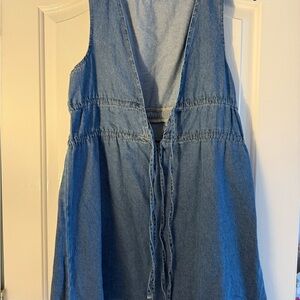 Blue Denim Sleeveless Dress